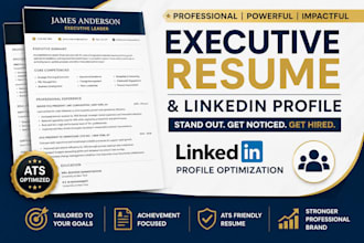 write a professional executive resume and linkedin profile
