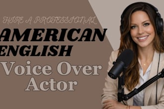 record warm professional female voice over english voice actor