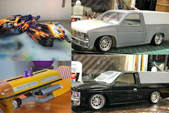 sculpt 3d print and paint car model body kit custom car parts rc widebody kit
