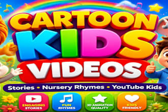 create engaging cartoon kids videos for youtube kids
