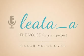 record a natural czech female voiceover