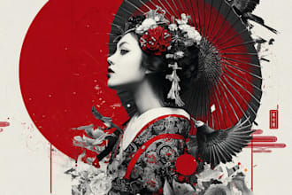 create design japanese art style