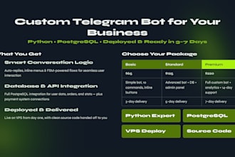 build a custom telegram bot for your business