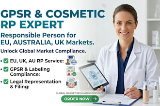 be your responsible person in eu australia UK for gpsr amazon cosmetic product