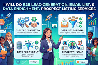do b2b lead generation, email list, and data enrichment, prospect listing