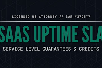 write a custom saas service level agreement sla with uptime guarantees