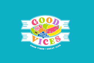 design extraordinary italian ice food brand logo