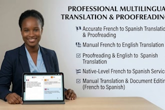 translate and proofread spanish to english professional