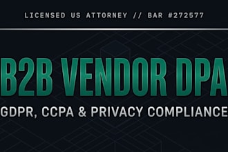 draft a custom b2b vendor data processing agreement dpa for your saas
