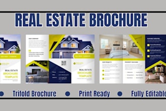 design real estate listing presentation buyer or seller guide, packet, brochure