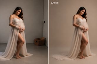 professionally retouch maternity photos