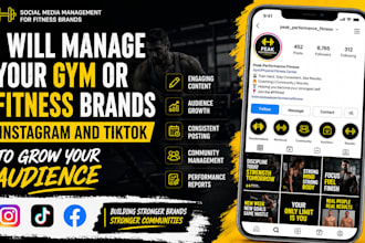 manage your gym or fitness coach brands instagram and tiktok to grow audience