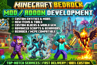 create unique minecraft bedrock addons and mods for your server