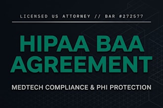 draft hipaa business associate agreements and baa for your tech company