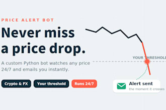 build a python bot that monitors any price and emails you alerts