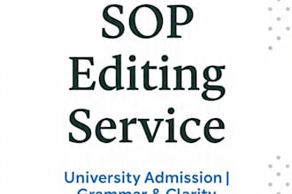 proofread and edit your sop for university admission