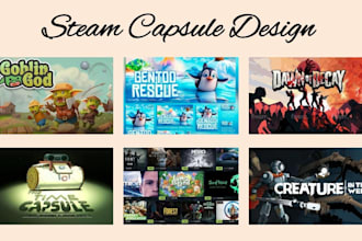 create  steam capsule art, game cover art and banners for your game