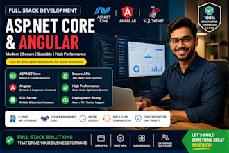 build fullstack web apps using asp dotnet core, and angular