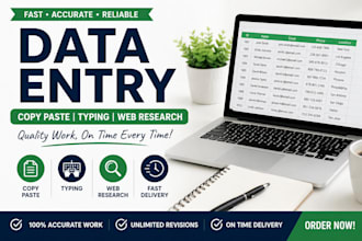 do data entry, copy paste, and typing work