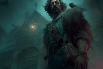 draw realistic dark fantasy art and horror illustrations