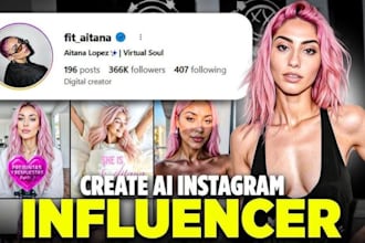 create a realistic ai influencer model for instagram, fanvue, or onlyfans