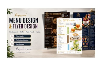 design premium restaurant and cafe menu card