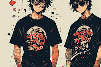 create anime streetwear and vintage design