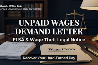 draft an unpaid wages demand letter under flsa laws