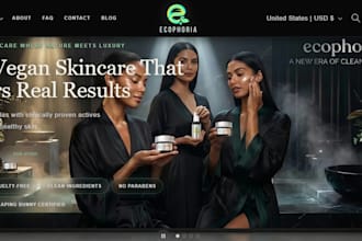 beauty skincare website serum spa acne skincare store cosmetic beauty website