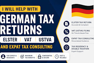 help with german tax returns elster vat ustva and expat tax consulting
