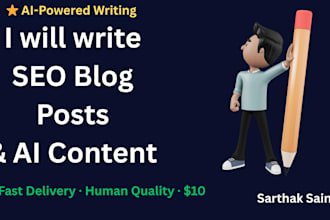write SEO blog posts and ai content for your website or business