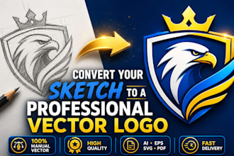 convert your sketch to a professional vector logo