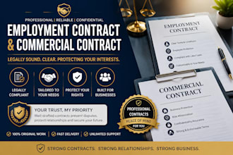 draft employment agreement consultancy agreement and other commercial agreements