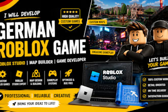 develop german roblox game, roblox studio, roblox map builder and game developer