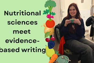 write evidence based nutrition and health articles