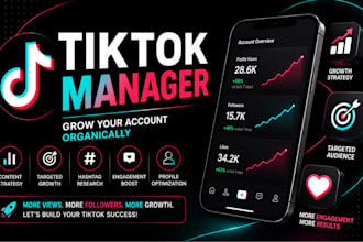 be your tik tok manager tik tok promotion tik tok marketing advertising manager