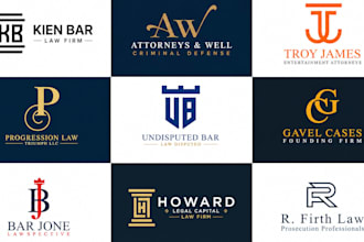 do modern professional attorney and law firm logo design