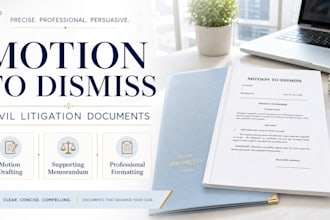help prepare a motion to dismiss for a civil lawsuit