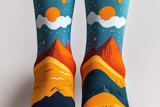 make a custom and pattern socks design