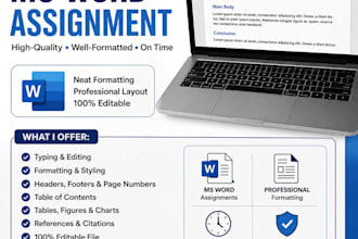 do your ms word assignments urgently