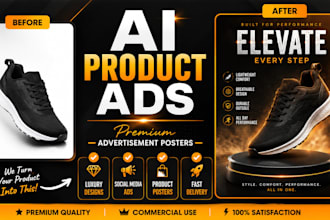 create ai product advertisement posters and social media ads