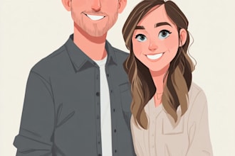 design couple portrait wedding portrait