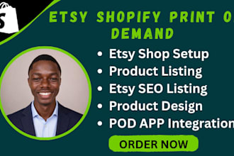 design etsy shopify print on demand store printify printful print on demand pod