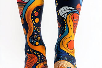 make a custom and pattern socks design