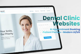 design dental clinic website, dentist website with ai appointment booking system