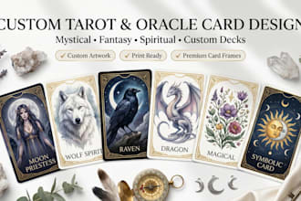 create custom tarot and oracle card designs for your deck