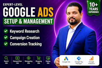 setup, manage and scale your google ads campaigns as a PPC specialist