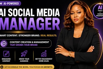 be ai social media manager for saas startups, business brand ai content creator