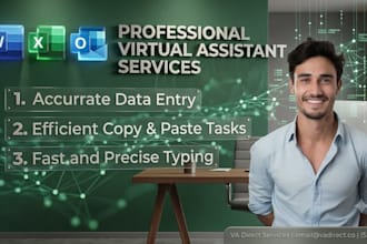 be your expert virtual assistant for data entry