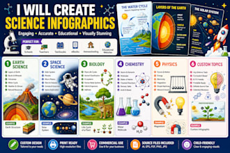 create science infographics and educational posters that resonate